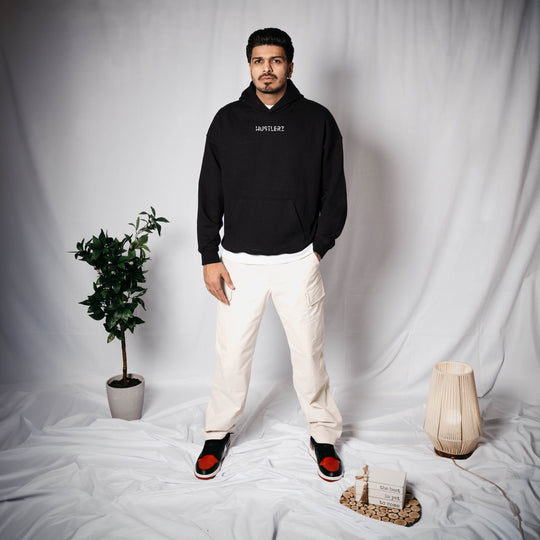 Cozy Cotton Hoodie - Black