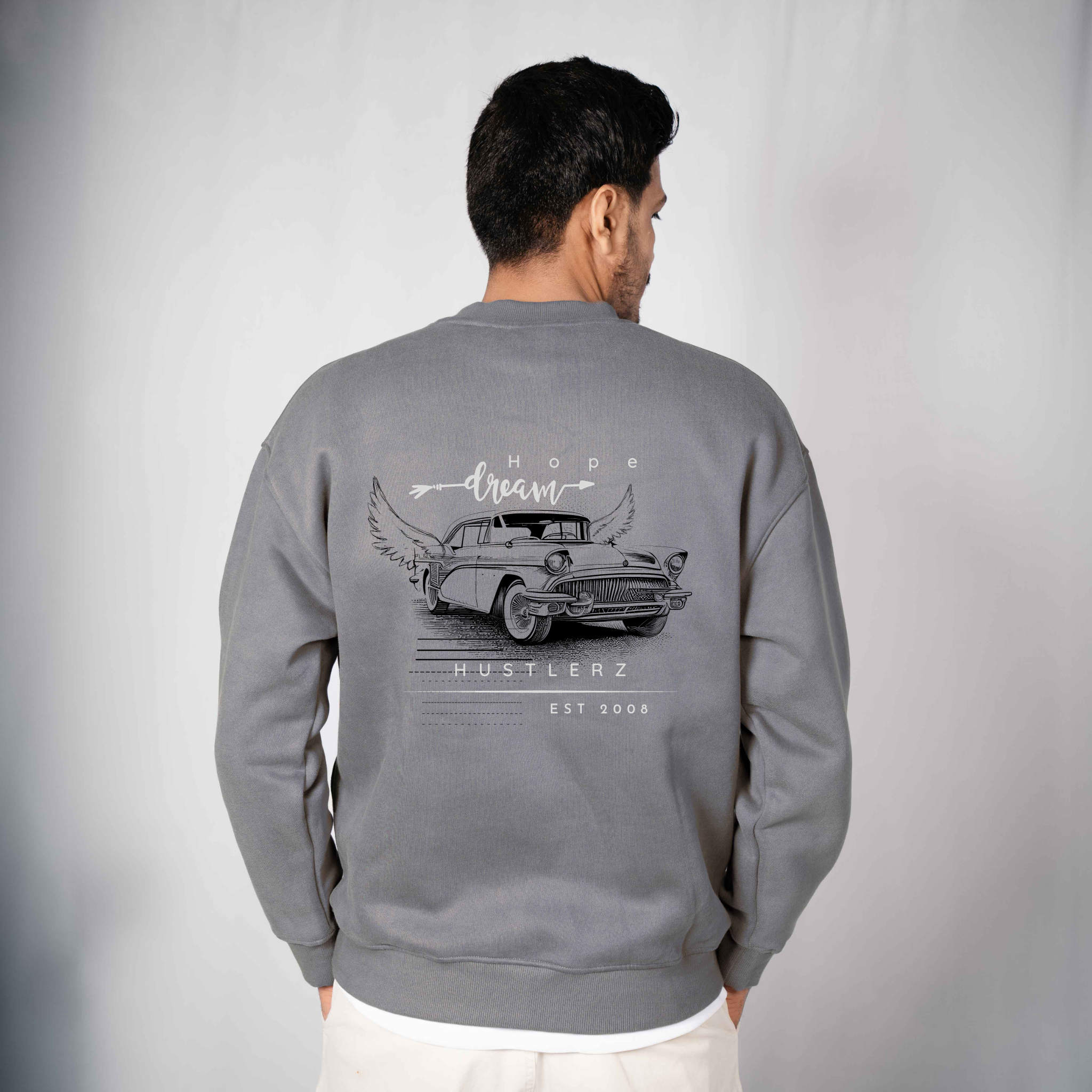 Fleece Comfort Sweat - Medium Grey - Dream Hope – dhustlerz
