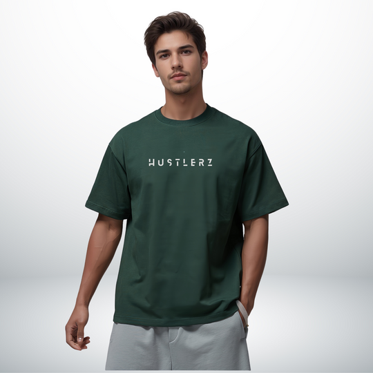 Cotton Oversized T-Shirt - Dark Green