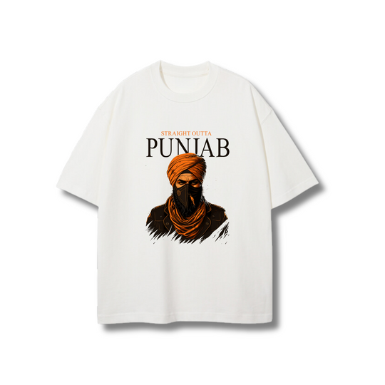 Cotton Oversized T-Shirts -Straight Outta Punjab