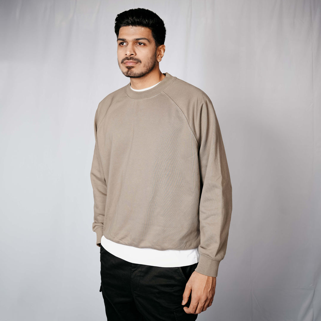 Relaxed Shoulder Sweat - Camel - Essential